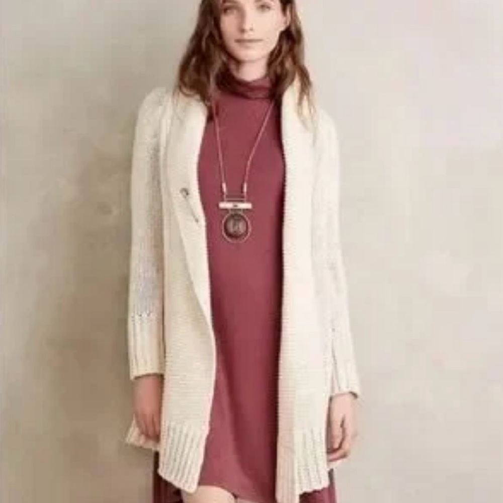 Angel‎ of the North Anthropologie Knit Sweater Duster Office